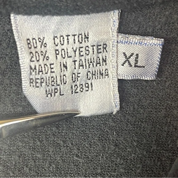 Vintage Retro 80's/90's Velvety Velour Color Block 3/4 Zip Pullover Sweatshirt - Picture 10 of 14